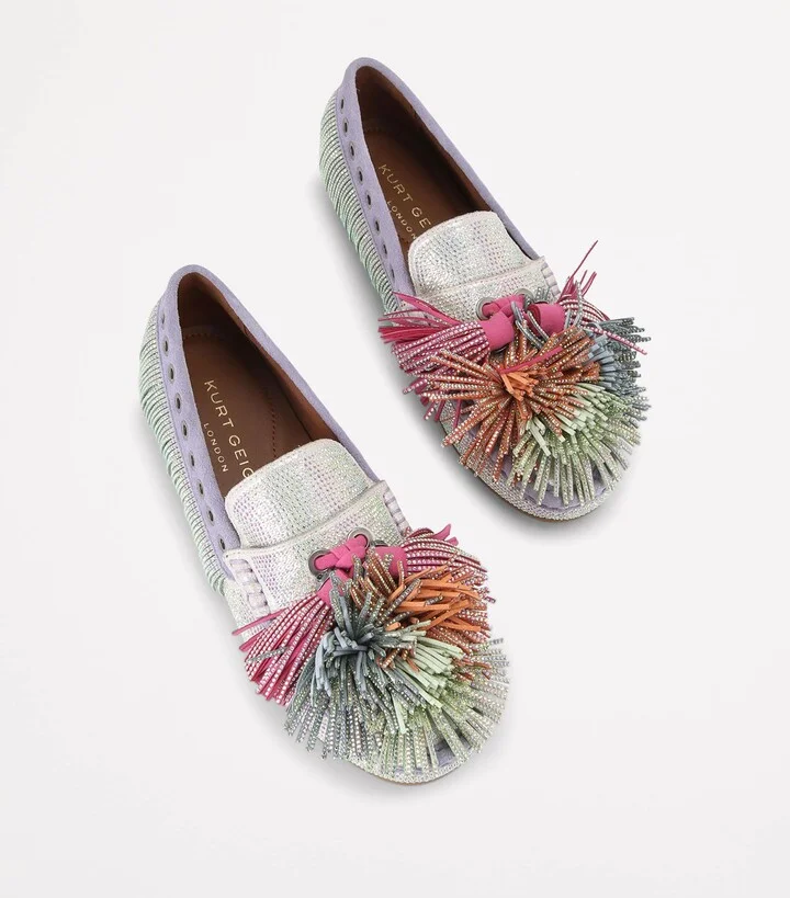 Kurt Geiger London Suede Pom-Pom Loafers - Image 4