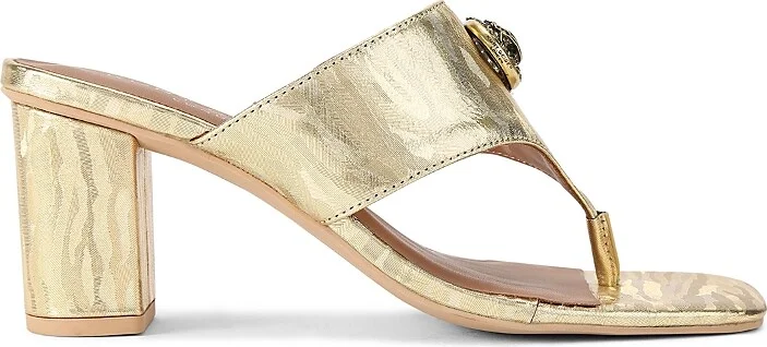 Kurt Geiger London Women's Chelsea T Strap Block Heel Sandals
