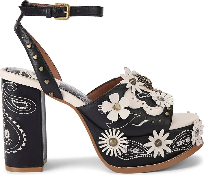 Kurt Geiger London Women's Flower Western Platform Sandals