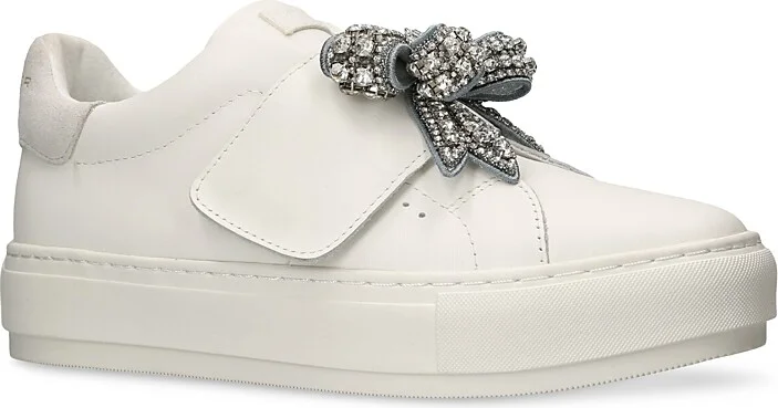 Kurt Geiger London Women's Laney Embellished Bow Platform Sneakers