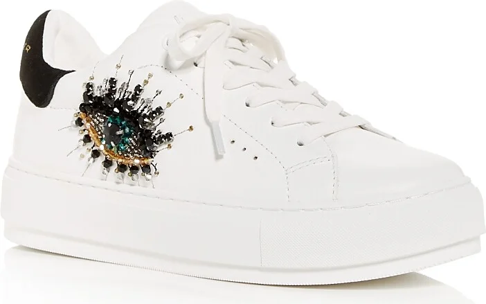 Kurt Geiger London Women's Laney Eye Embellished Platform Low Top Sneakers