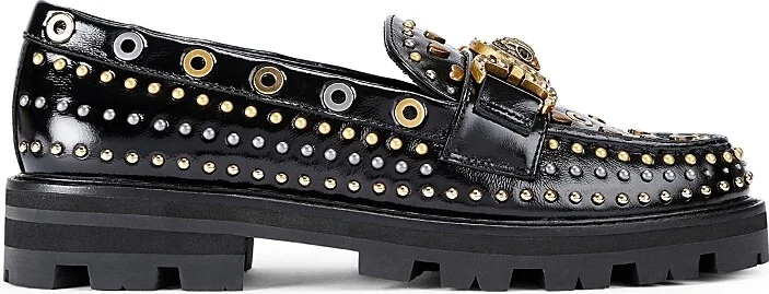 Kurt Geiger London Women's Mansion Studded Loafer Flats