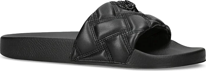 Kurt Geiger London Women's Meena Eagle Drench Quilted Slide Sandals