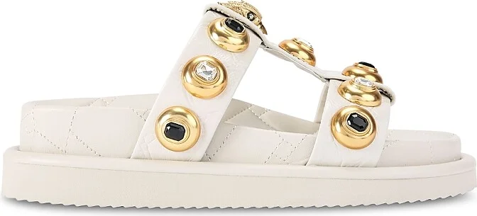Kurt Geiger London Women's Orson Eagle Head & Crystal Studded Slide Sandals