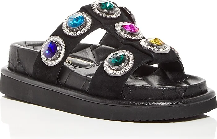Kurt Geiger London Women's Orson Embellished Platform Slide Sandals