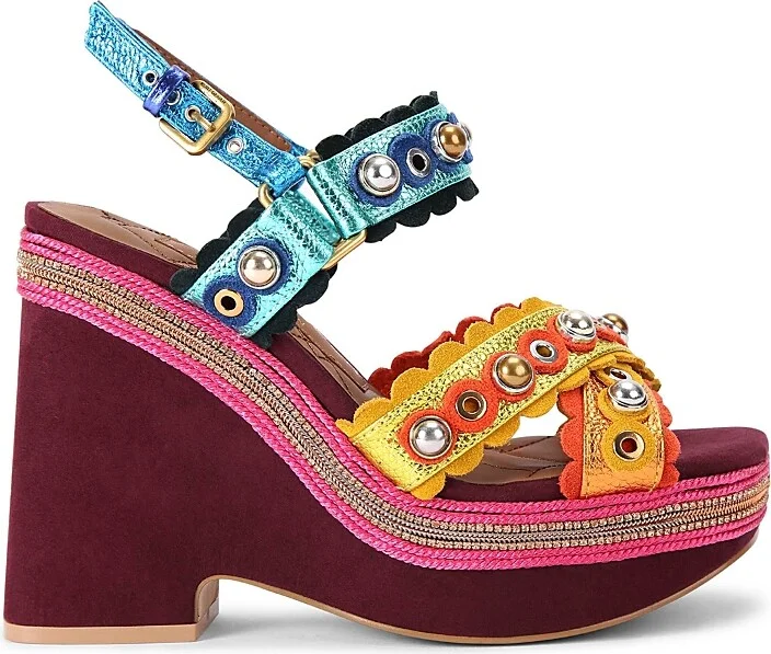 Kurt Geiger London Women's Scalloped Wedge Sandals