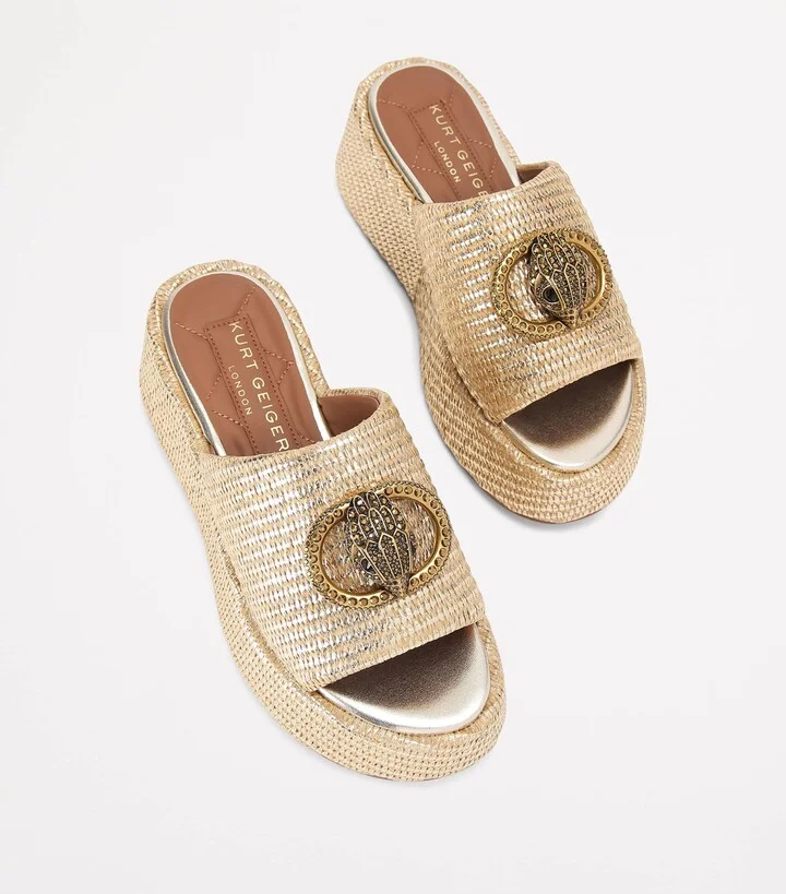 Kurt Geiger London Woven Chelsea Flatform Mules - Image 4