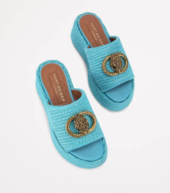 Kurt Geiger London Woven Chelsea Flatform Mules - Image 4