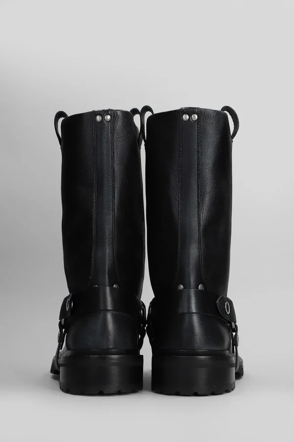 Kurt Low Heels Ankle Boots In Black Leather - Image 4