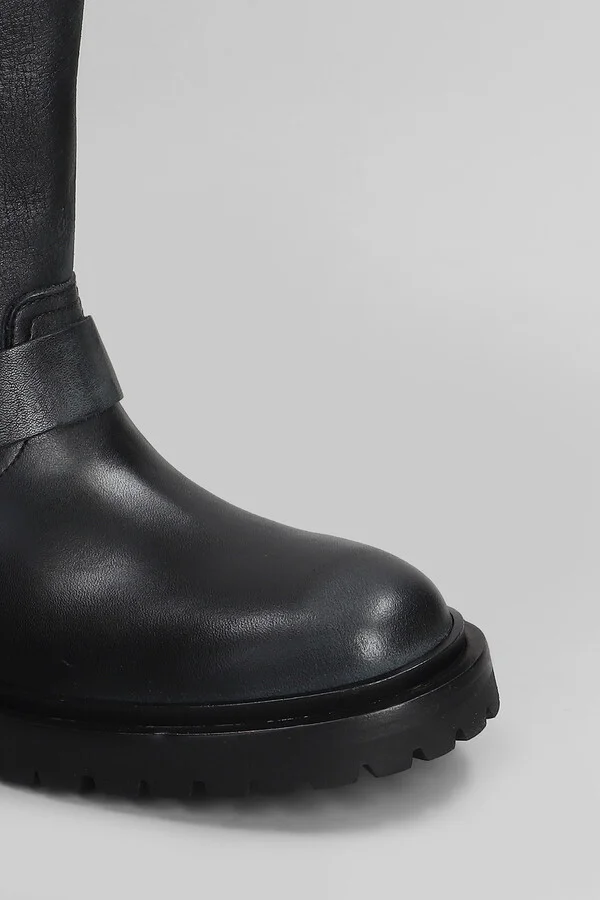 Kurt Low Heels Ankle Boots In Black Leather - Image 5