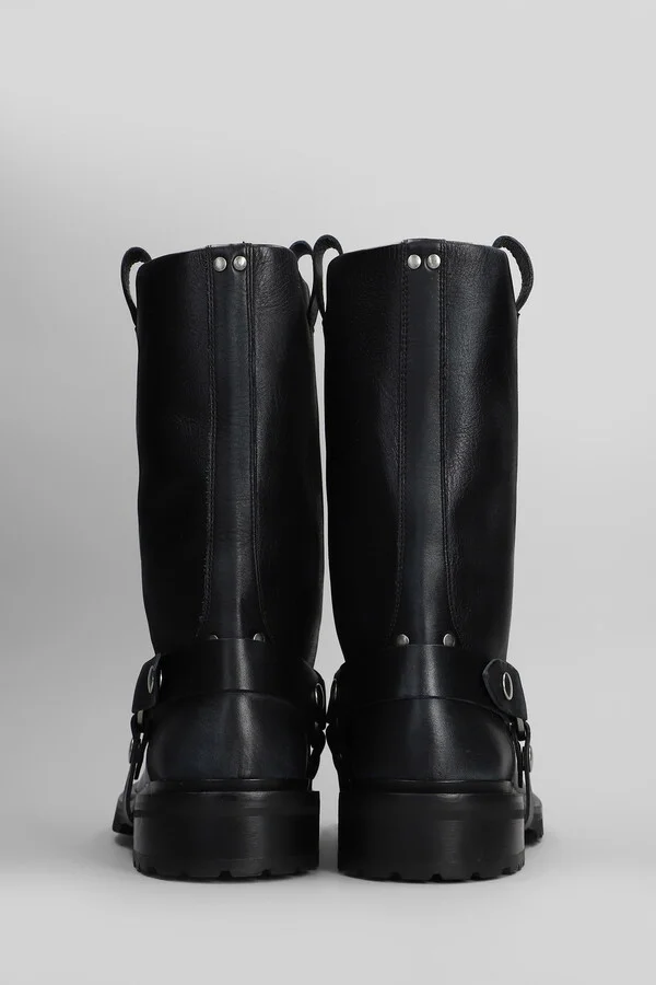Kurt Low Heels Ankle Boots In Black Leather - Image 4