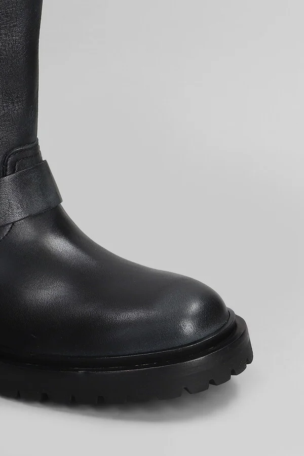 Kurt Low Heels Ankle Boots In Black Leather - Image 5