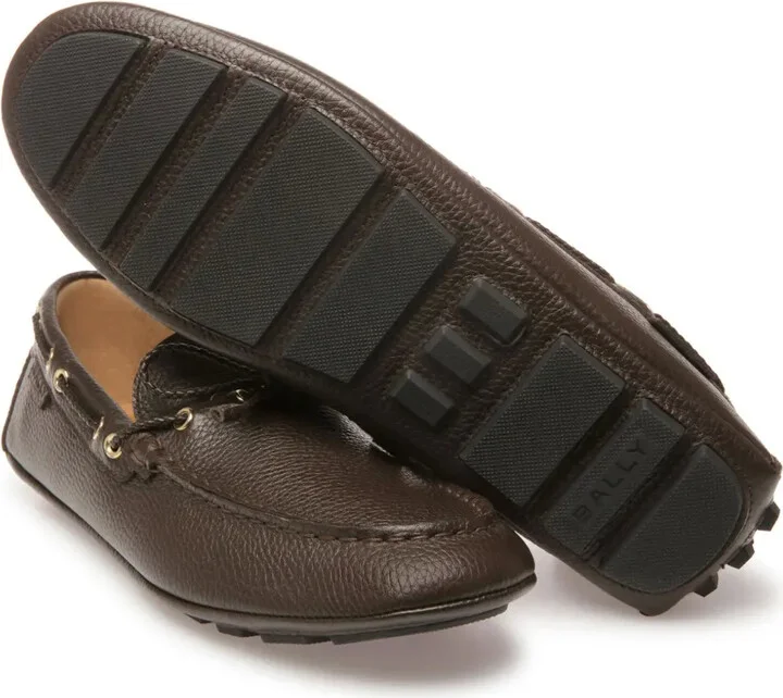Kyan grained-texture boat shoes - Image 5