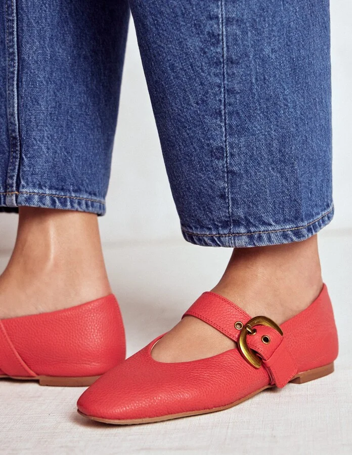 Kylie Flat Buckle Mary Jane, Ecru - Image 3