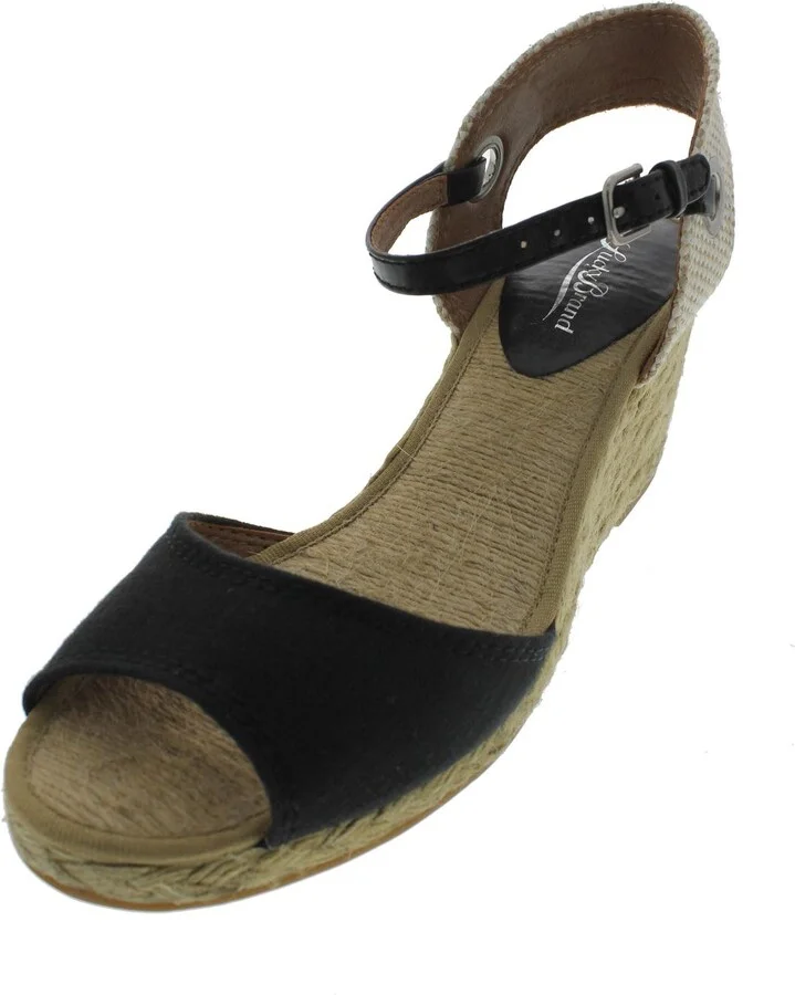 Kyndra Womens Canvas Espadrille Wedges