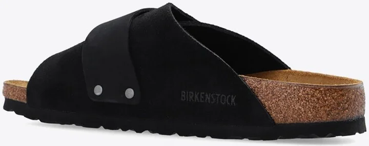 Kyoto Logo-Detailed Suede Slides - Image 2