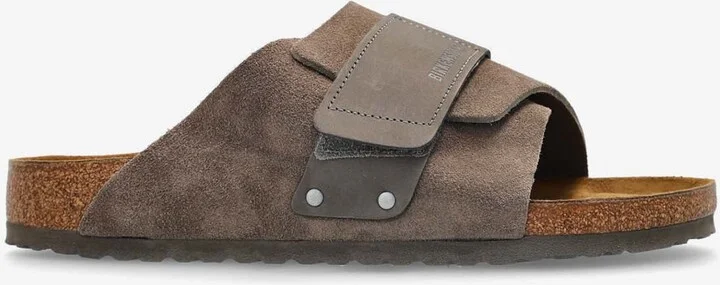 Kyoto Logo Embossed Mix Leather Slides