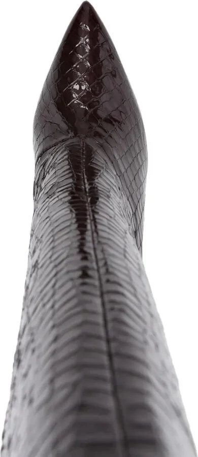 Kyra 100mm embossed leather boots - Image 4