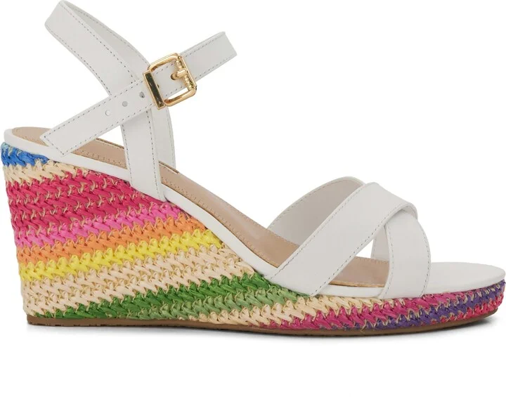 Kyrin Wiven Rainbow Wedge Sandal - Image 2
