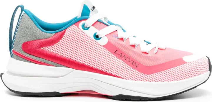 L-i panelled mesh sneakers