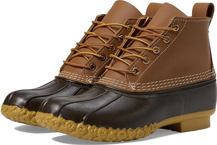 L.L.Bean 6 Bean Boots Women's Shoes Tan/Brown : 6 B - Medium, Rubber/Leather