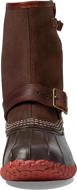 L.L.Bean Bean Boot 10 Engineer Buckle Flannel Lined Women's Boots Dark Earth/Bean Boot Brown/Rust Orange/Apple Cinnamon Plaid : 7 B - Medium - Image 2