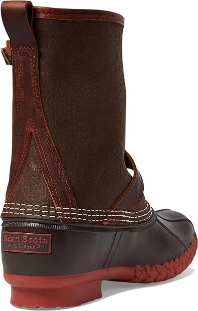L.L.Bean Bean Boot 10 Engineer Buckle Flannel Lined Women's Boots Dark Earth/Bean Boot Brown/Rust Orange/Apple Cinnamon Plaid : 7 B - Medium - Image 4