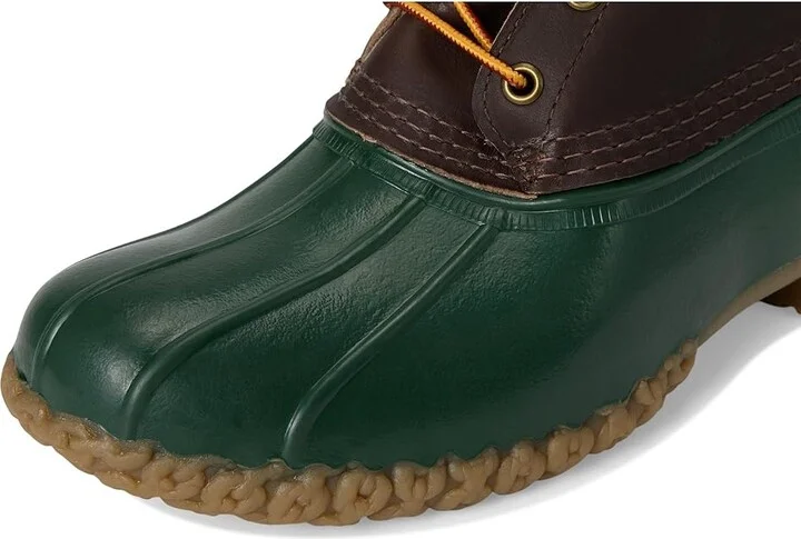 L.L.Bean Bean Boot 8 1912 Men's Rain Boots Deepest Brown/Forest Shade/Tan Opaque : 7 D - Medium, Leather/Rubber - Image 2