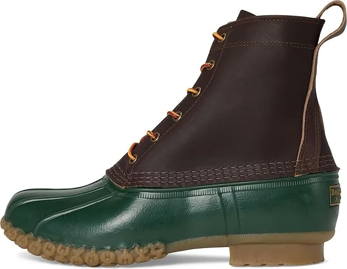 L.L.Bean Bean Boot 8 1912 Men's Rain Boots Deepest Brown/Forest Shade/Tan Opaque : 7 D - Medium, Leather/Rubber - Image 6