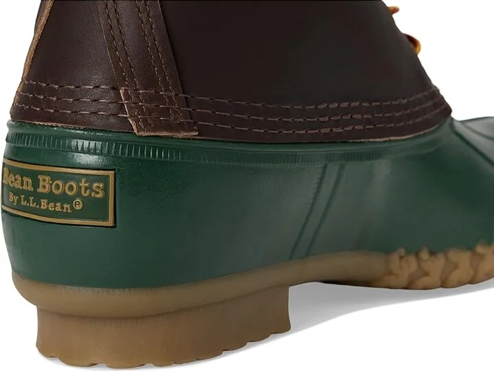 L.L.Bean Bean Boot 8 1912 Men's Rain Boots Deepest Brown/Forest Shade/Tan Opaque : 7 D - Medium, Leather/Rubber - Image 7