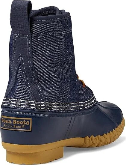 L.L.Bean Bean Boot 8 Denim Insulated Flannel Lined Women's Boots Dark Denim/Bright Navy/Gum/Classic Navy : 7 B - Medium, Synthetic - Image 4