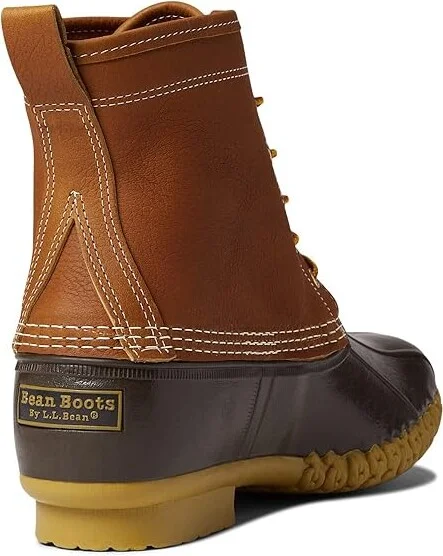 L.L.Bean Bean Boot 8 Leather Primaloft Flannel Lined Men's Shoes Tan/Brown/Gum/Apple Cinnamon : 8 D - Medium, Leather/Rubber - Image 4