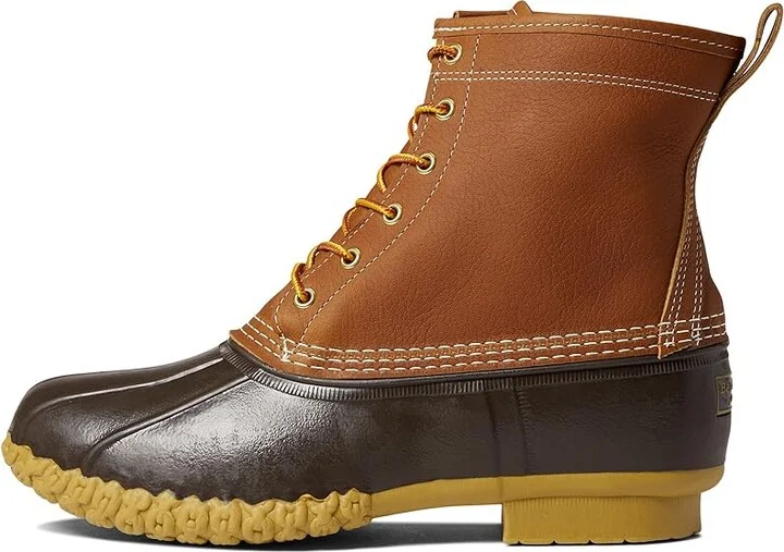 L.L.Bean Bean Boot 8 Leather Primaloft Flannel Lined Men's Shoes Tan/Brown/Gum/Apple Cinnamon : 8 D - Medium, Leather/Rubber - Image 5