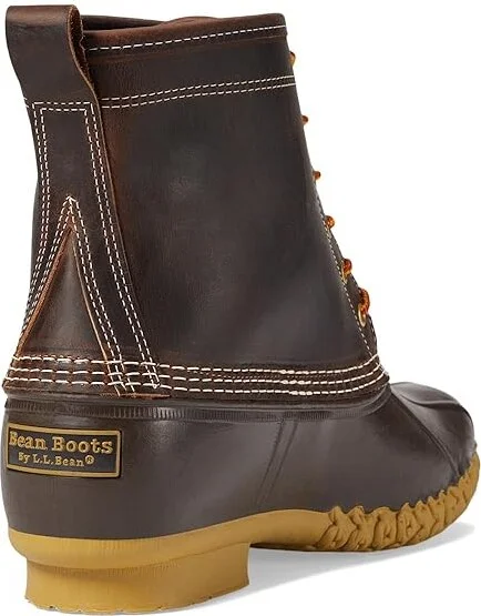 L.L.Bean Bean Boot 8 Leather Primaloft Flannel Lined Men's Shoes Tan/Brown/Gum/Apple Cinnamon : 8 D - Medium, Leather/Rubber - Image 9