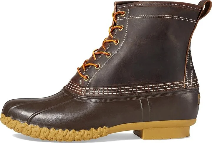 L.L.Bean Bean Boot 8 Leather Primaloft Flannel Lined Men's Shoes Tan/Brown/Gum/Apple Cinnamon : 8 D - Medium, Leather/Rubber - Image 11