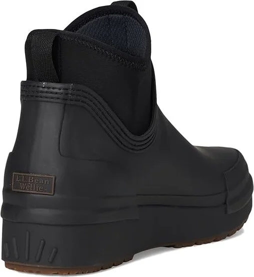 L.L.Bean Bean Light Wellie Boot Pull On Women's Rain Boots Dark Black : 11 B - Medium, Rubber - Image 4
