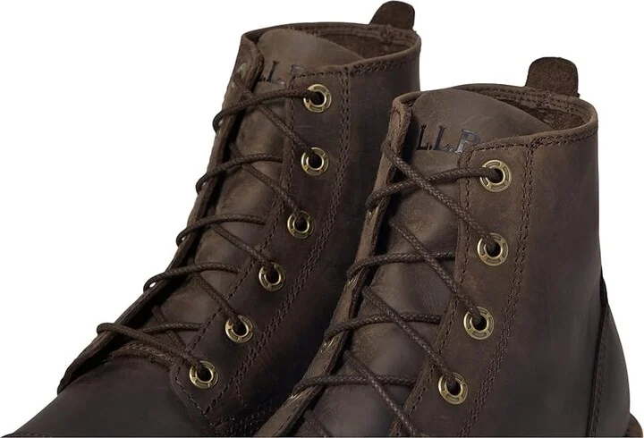 L.L.Bean Bucksport Work Boot Cap Toe Men's Shoes Coffee Bean : 7.5 D - Medium, Leather - Image 5