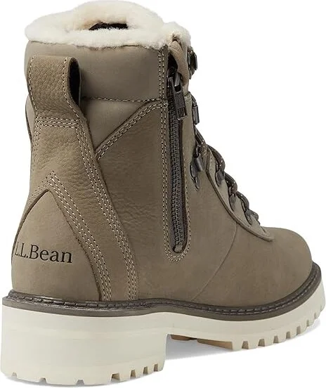 L.L.Bean Camden Hill Boot Alpine Insulated Women's Boots Soft Sable/Paperwhite : 9 B - Medium, Leather - Image 4