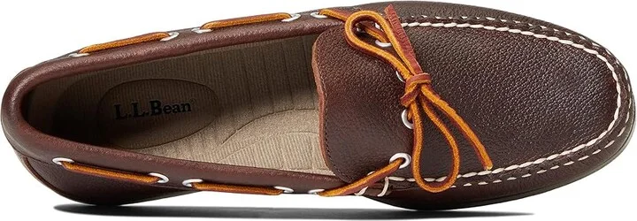 L.L.Bean Camp Mocs Men's Shoes Dark Brown : 9 D - Medium, Leather - Image 2