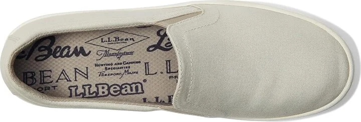 L.L.Bean Eco Bay Canvas Sneaker Slip-On Women's Shoes Silver Birch : 6 B - Medium - Image 2
