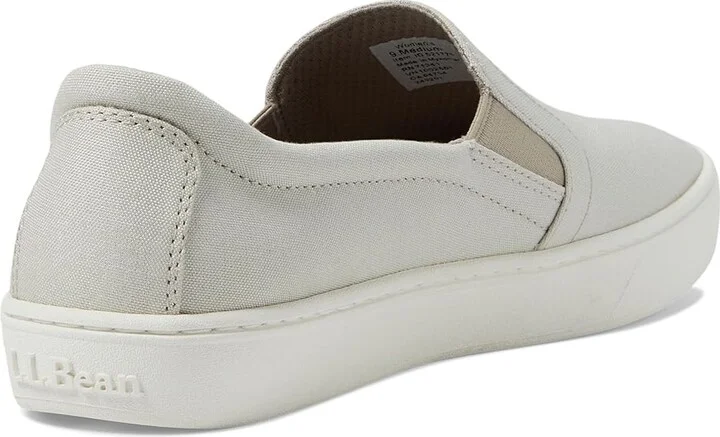 L.L.Bean Eco Bay Canvas Sneaker Slip-On Women's Shoes Silver Birch : 6 B - Medium - Image 4