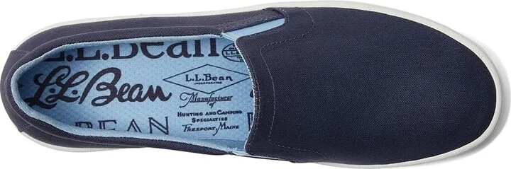 L.L.Bean Eco Bay Canvas Sneaker Slip-On Women's Shoes Silver Birch : 6 B - Medium - Image 7