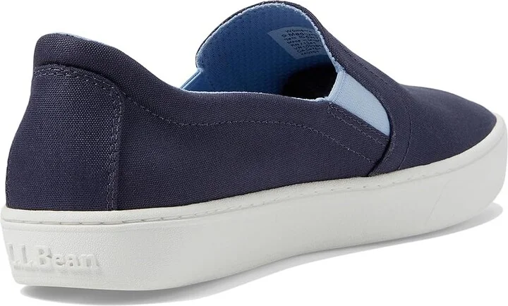 L.L.Bean Eco Bay Canvas Sneaker Slip-On Women's Shoes Silver Birch : 6 B - Medium - Image 9