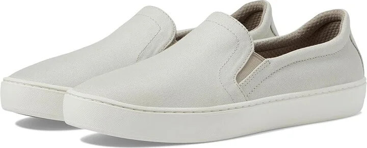 L.L.Bean Eco Bay Canvas Sneaker Slip-On Women's Shoes Silver Birch : 6 B - Medium