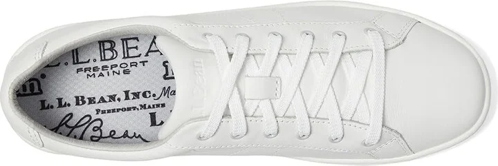 L.L.Bean Eco Bay Leather Full Grain Oxford Women's Shoes White : 6 B - Medium - Image 2