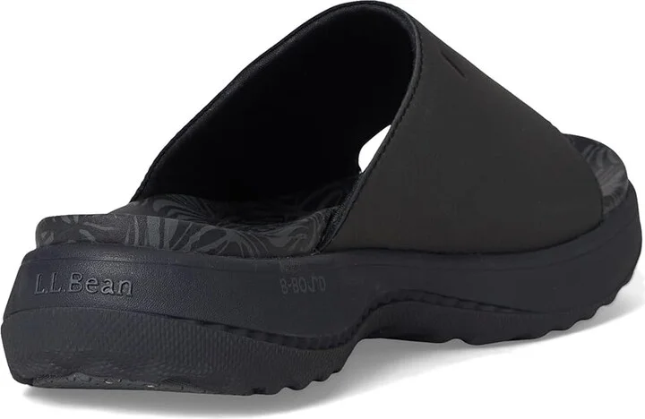 L.L.Bean Freeport Slide Women's Sandals Dark Black : 9 B - Medium, Leather - Image 4