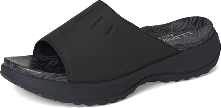 L.L.Bean Freeport Slide Women's Sandals Dark Black : 9 B - Medium, Leather - Image 5