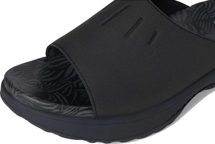 L.L.Bean Freeport Slide Women's Sandals Dark Black : 9 B - Medium, Leather - Image 7