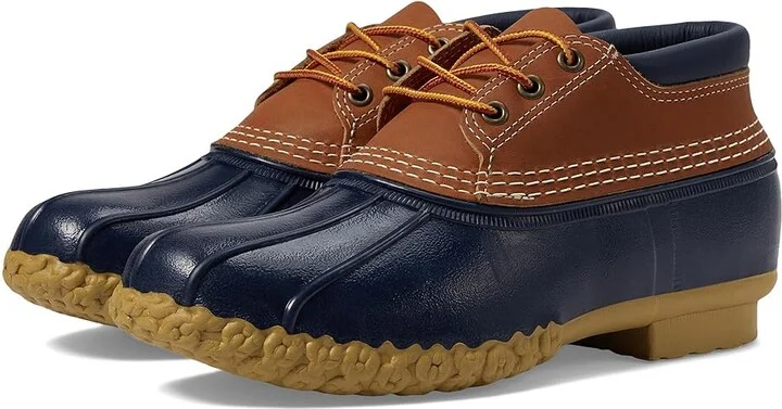 L.L.Bean Gumshoes Women's Racing Boots Tan/Bright Navy/Gum : 6 B - Medium, Leather