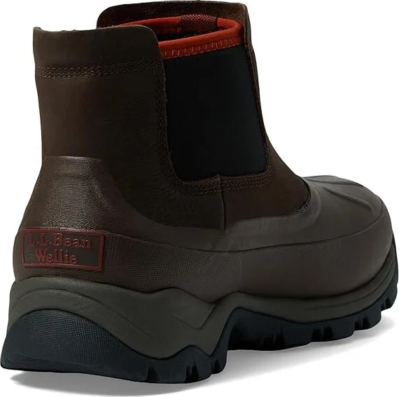 L.L.Bean Hybrid Wellie Men's Rain Boots Deepest Brown : 8 D - Medium, Synthetic - Image 4